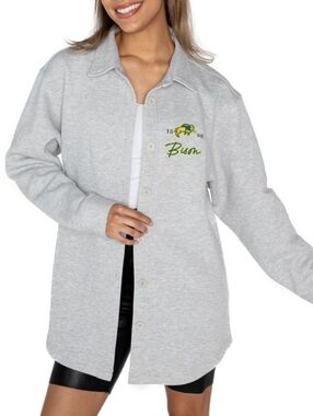 NDSU Bison Gameday Couture Women's Foundation Full-Button Long Sleeve Overshirt